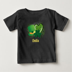 T-shirt Pour Bébé Clover Shamrock de Jour de la Saint Patrick de nom