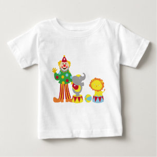 T-shirt Pour Bébé Clown de cirque de dessin animé et animaliers T-Sh