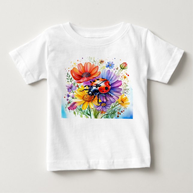 T-shirt Pour Bébé Coccinelle (Devant)