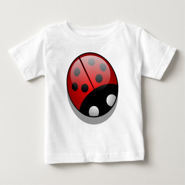 T-shirt Pour Bébé Coccinelle, Coccinelle Rouge, Coccinelle Mignonne, (Devant)