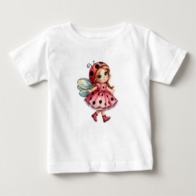T-shirt Pour Bébé Coccinelle Enjouée (Devant)