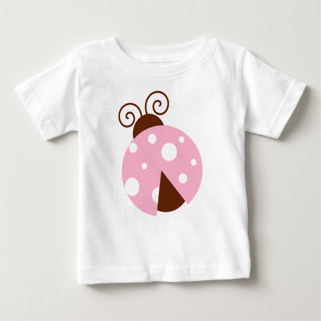 T-shirt Pour Bébé Coccinelle, jolie coccinelle, coccinelle rose, coc (Devant)