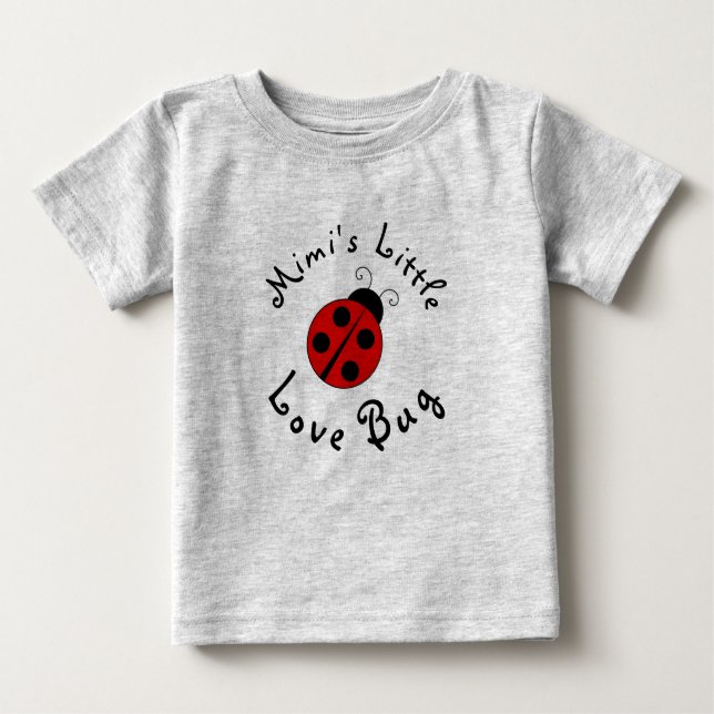 T-shirt Pour Bébé Coccinelle Mignonne Personnalisée Mimi's Little Lo (Devant)