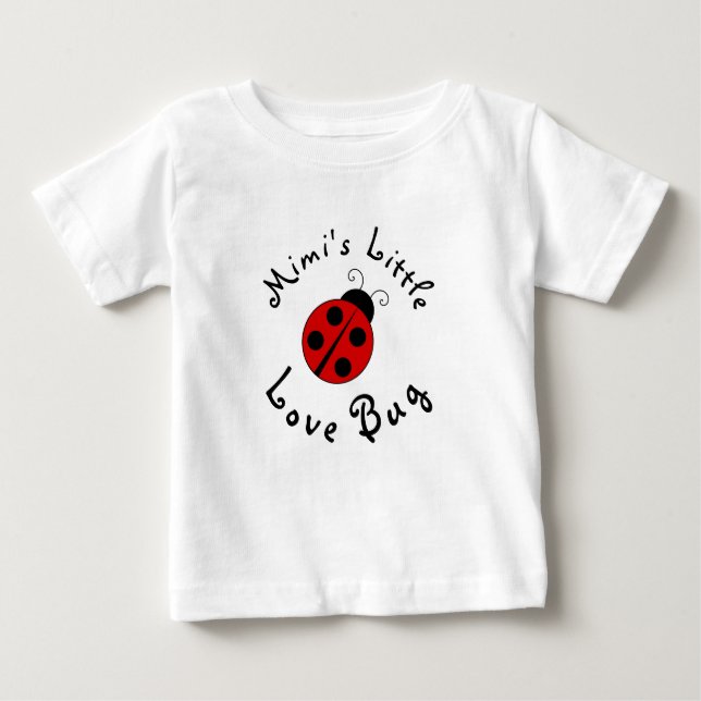T-shirt Pour Bébé Coccinelle Mignonne Personnalisée Mimi's Little Lo (Devant)