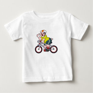 T-shirt Pour Bébé Cochon avec bicyclette et casque