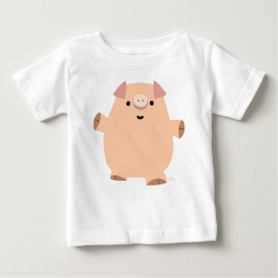 T-shirt pour bébé cochon de dessin amusant