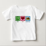 T-shirt Pour Bébé Cochon de Guinée mignon<br><div class="desc">Peace Love Guinée Pigs. Un joli signe de paix,  un coeur,  et un mignon cobaye animal de compagnie.</div>