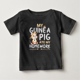 T-shirt Pour Bébé Cochon De Guinée Mignonne Mange Mes Mains