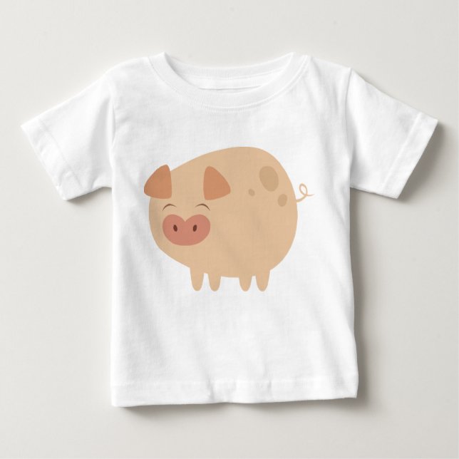 T-shirt Pour Bébé Cochon mignon (Devant)
