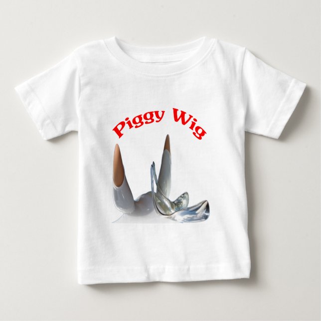T-shirt Pour Bébé Cochon Wig (Devant)