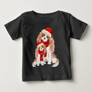 T-shirt Pour Bébé Cocker Spaniels Funny Noël Fleas Navidog