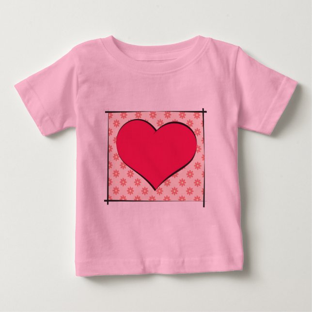 T-shirt Pour Bébé Coeur (Devant)