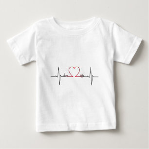 T-shirt Pour Bébé Coeur battre amour vie inspiration citations béb