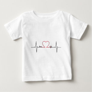 T-shirt Pour Bébé Coeur battre amour vie inspiration citations bébé