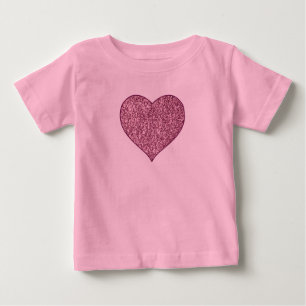 T-shirt Pour Bébé Coeur brillant