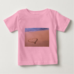 T-shirt Pour Bébé Cœur Cœurs Plage Sable Paradis Tropical Destinée