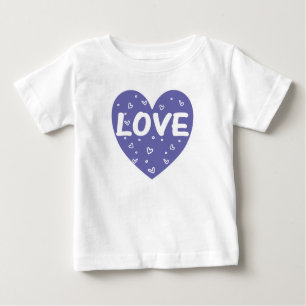 T-shirt Pour Bébé Coeur d'amour pourpre