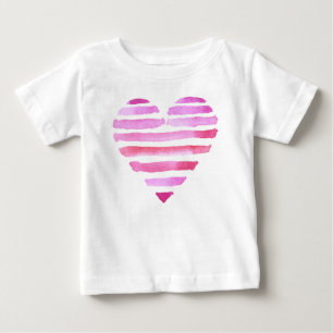 T-shirt Pour Bébé Cœur d'amour rose pour enfants