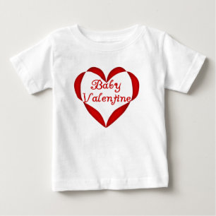 T-shirt Pour Bébé Coeur de rouge de Valentine de bébé