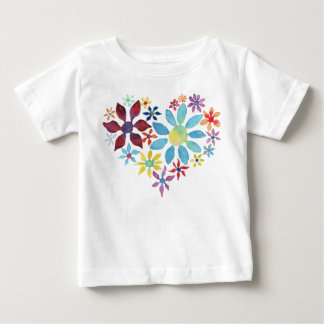 T-shirt Pour Bébé Coeur des fleurs