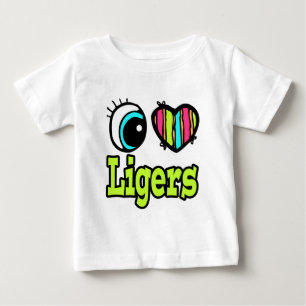 T-shirt Pour Bébé Coeur des yeux brillants I Love Ligers