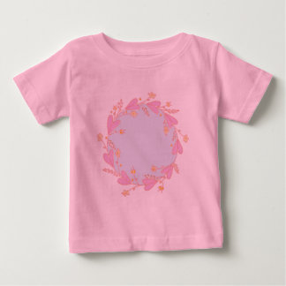 T-shirt Pour Bébé Coeur doux et fleurs couronnes sur un tutu Babies