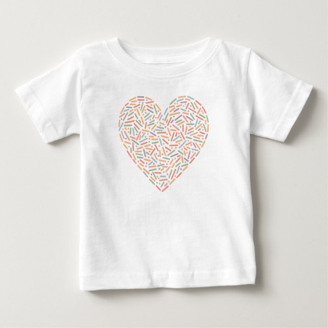 T-shirt Pour Bébé Coeur doux | Saupoudrer bébé (Devant)