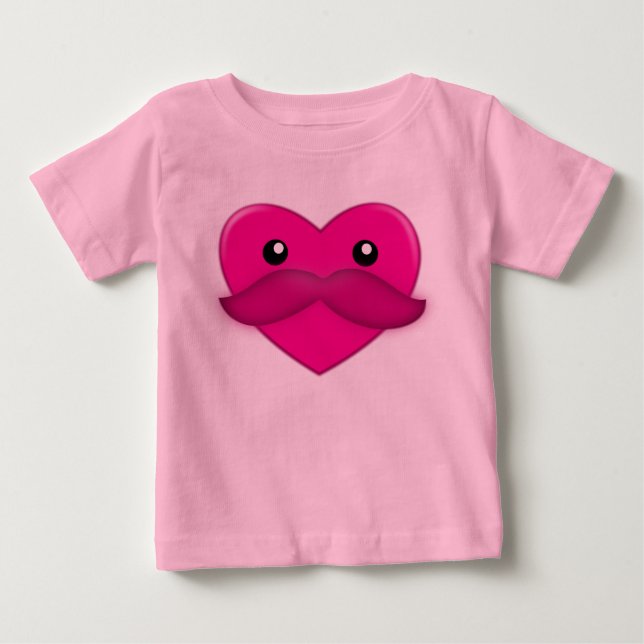 T-shirt Pour Bébé Coeur drôle (Devant)