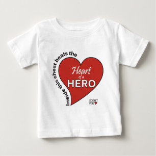 T-shirt Pour Bébé Coeur d'un héros