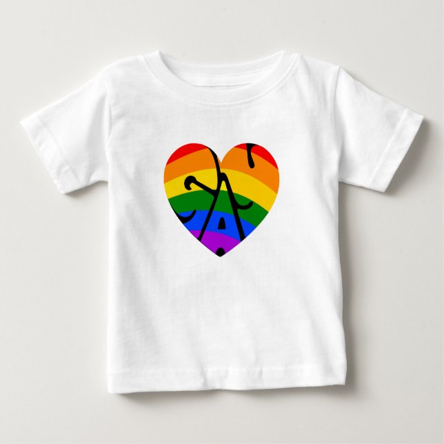 T-shirt Pour Bébé Coeur gay (Devant)