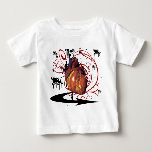T-shirt Pour Bébé Coeur humain (Devant)