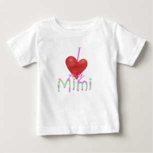 T-shirt Pour Bébé Coeur I mon Mimi