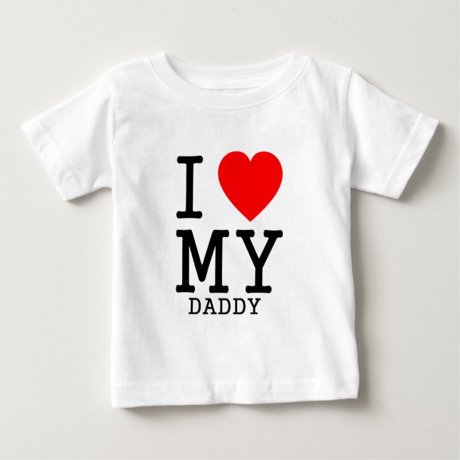 T-shirt Pour Bébé Coeur I MON papa (Devant)