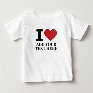 T-shirt Pour Bébé Coeur I personnalisé