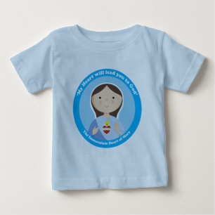 T-shirt Pour Bébé Coeur immaculé de Marie