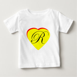 T-shirt Pour Bébé Coeur jaune rouge R Faire-part de mariage Le MUSÉE