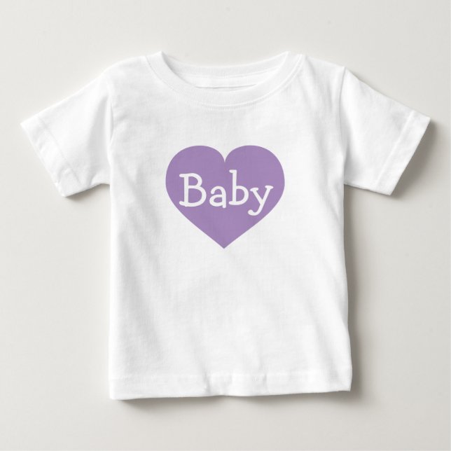 T-shirt Pour Bébé Coeur lavande (Devant)