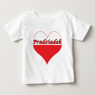 T-shirt Pour Bébé Coeur polonais de Pradziadek