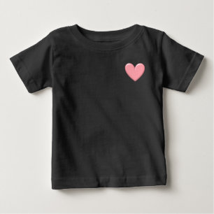 T-shirt Pour Bébé Coeur Puffy Rose