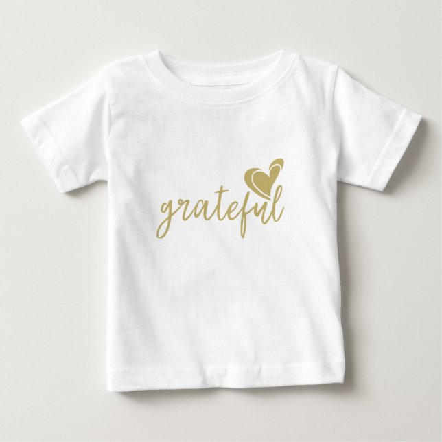 T-shirt Pour Bébé coeur reconnaissant (Devant)