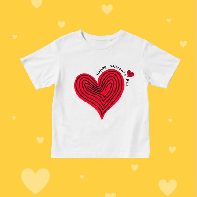 T-shirt Pour Bébé Coeur rouge (Créateur téléchargé)