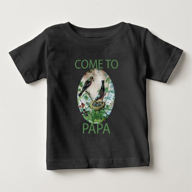 T-shirt Pour Bébé Coeurs affamés : Papa's got food ! (Devant)