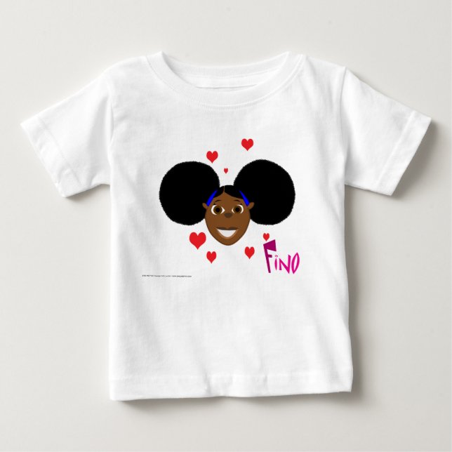 T-shirt Pour Bébé Coeurs d'amour de Fino (Devant)