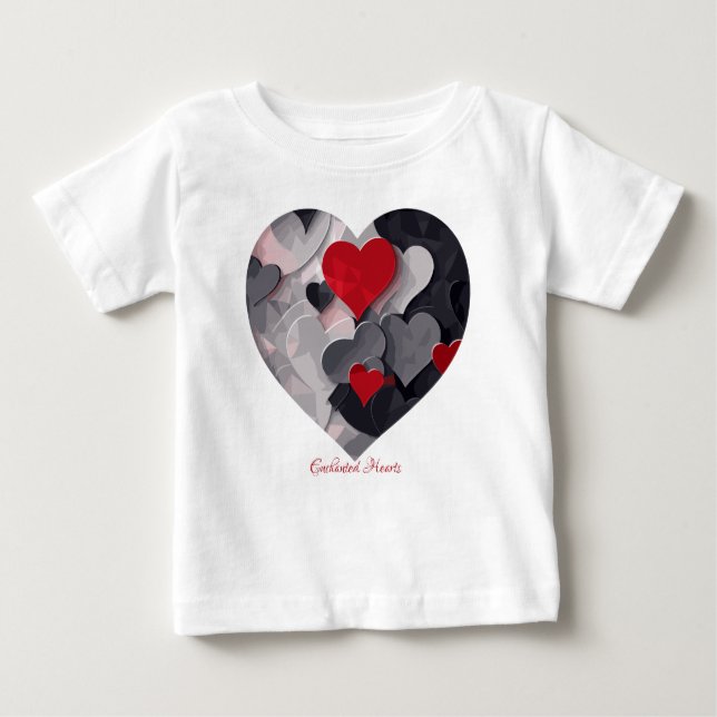 T-shirt Pour Bébé Coeurs enchantés (Devant)