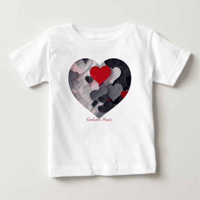 T-shirt Pour Bébé Coeurs enchantés (Devant)