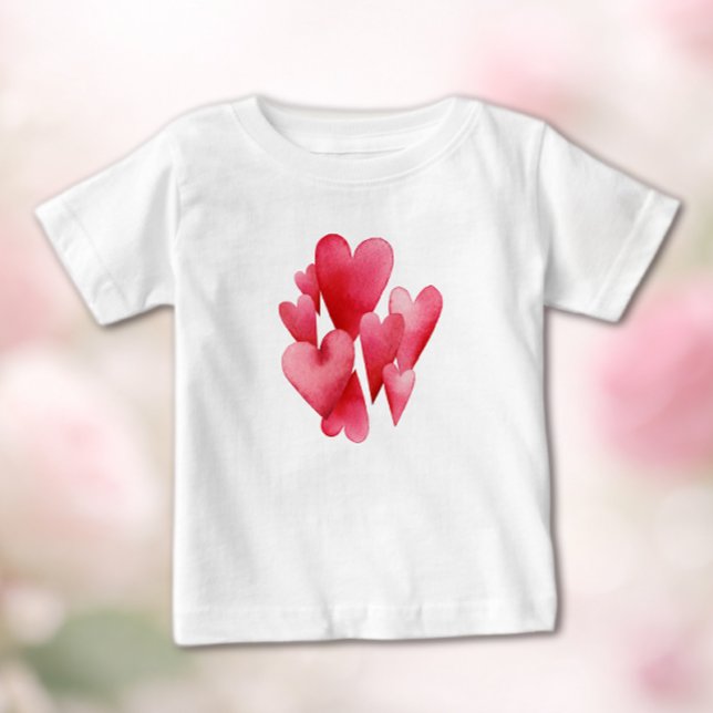 T-shirt Pour Bébé Cœurs roses impatients (Créateur téléchargé)