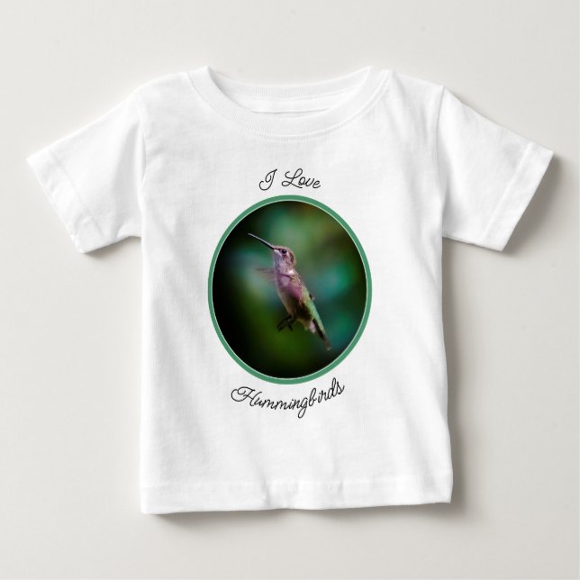 T-shirt Pour Bébé Colibri à gorge rubis - Photo originale (Devant)