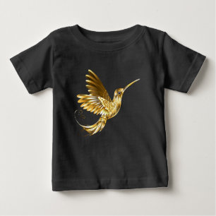 T-shirt Pour Bébé Colibri noir et or