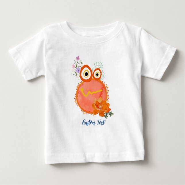 T-shirt Pour Bébé Collection Petits Mec Adorables Texte Personnalisé (Devant)