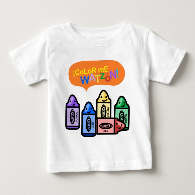 T-shirt Pour Bébé Color Me Watzón © (Devant)